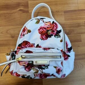 Juicy Couture White and Red Floral Backpack